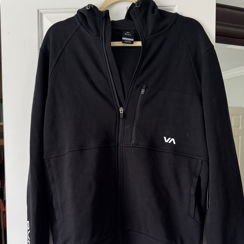 NWT RVCA Sport Tech II Black Zip-Up soft Hoodie size S - Picture 9 of 9